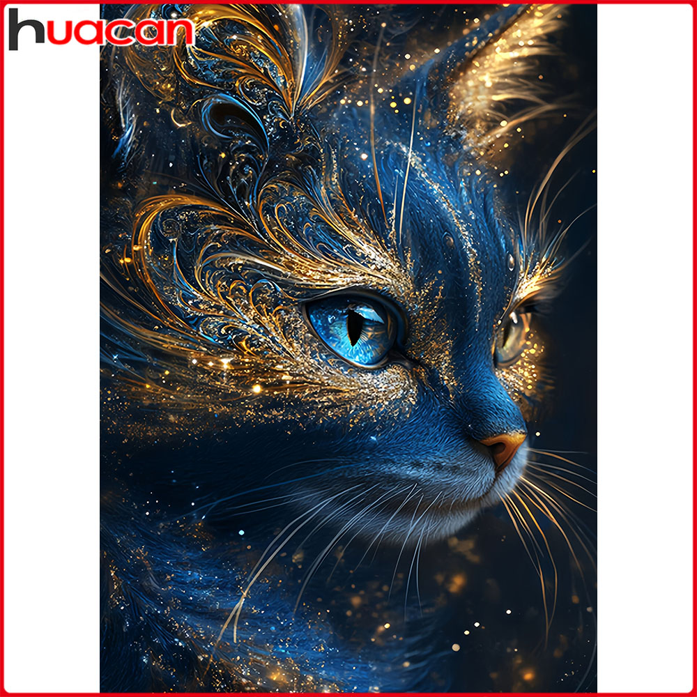 Embroidery Design Logo - Huacan nieuwkomers 2025 diamant schilderij kat
