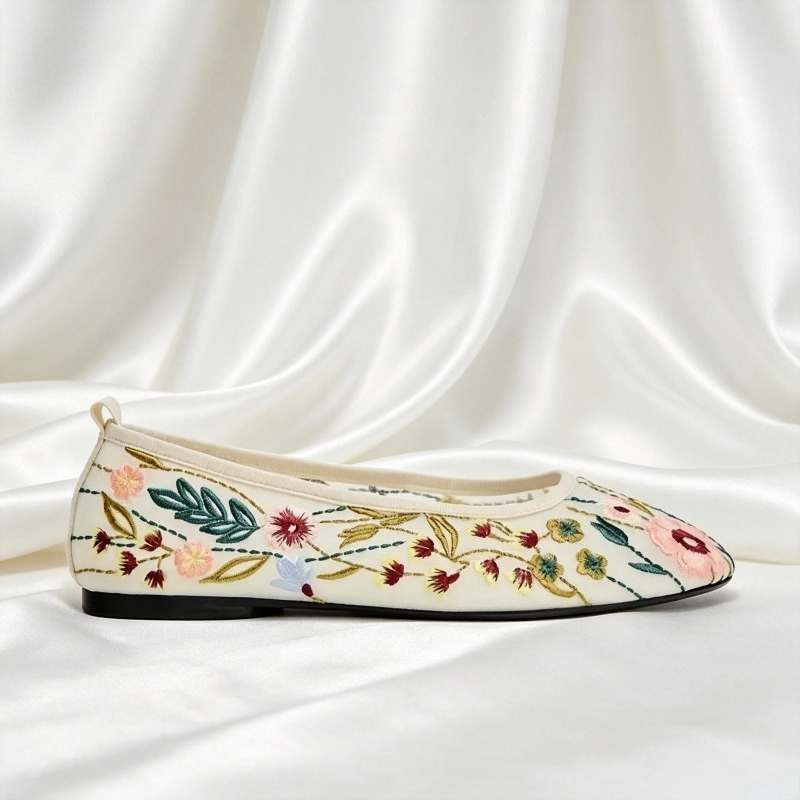 Ronde Neus Mesh Ballet Flats S - Embroidery Meaning recensie en prijs