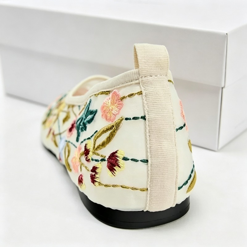 Ronde Neus Mesh Ballet Flats S - Embroidery Meaning recensie en prijs