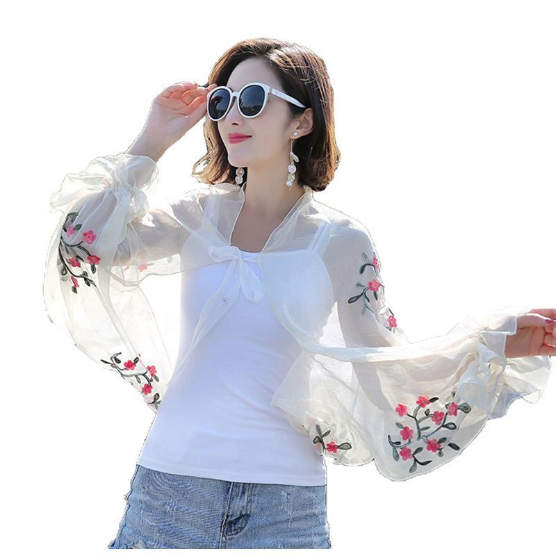 2025 Zomer Nieuwe Vrouwen Lang - Embroidery Cotton Shirt recensie en prijs