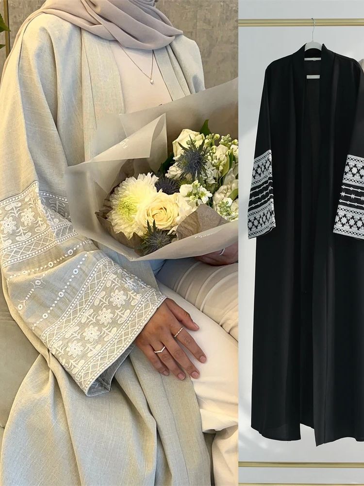 Ramadan Eid Zwart Open Kimono  - Embroidery Kebaya recensie en prijs